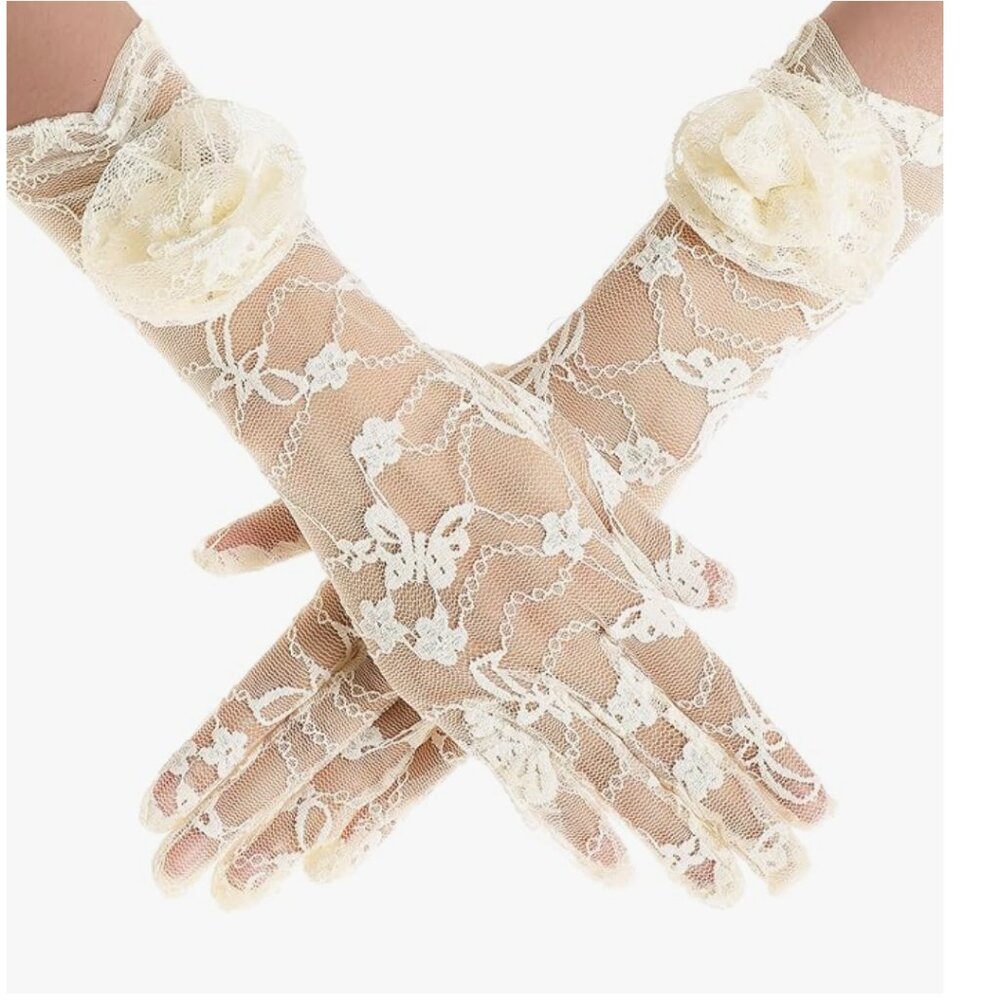 Floral Opera Gloves View 2
